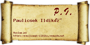 Paulicsek Ildikó névjegykártya